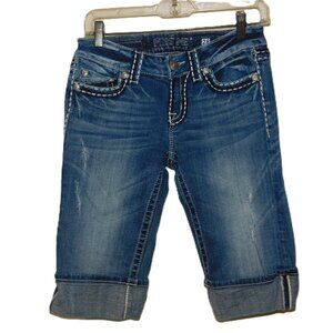 Miss Me Modelo Denim Capri Size 28 Bling